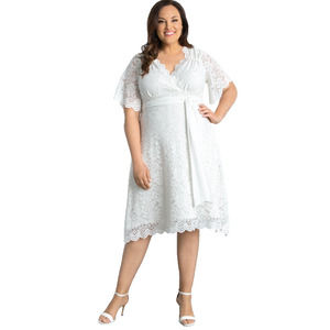 Kiyonna Wedding Dress 2X Bride Graced with Love Style Flutter Sleeve Detach Sash